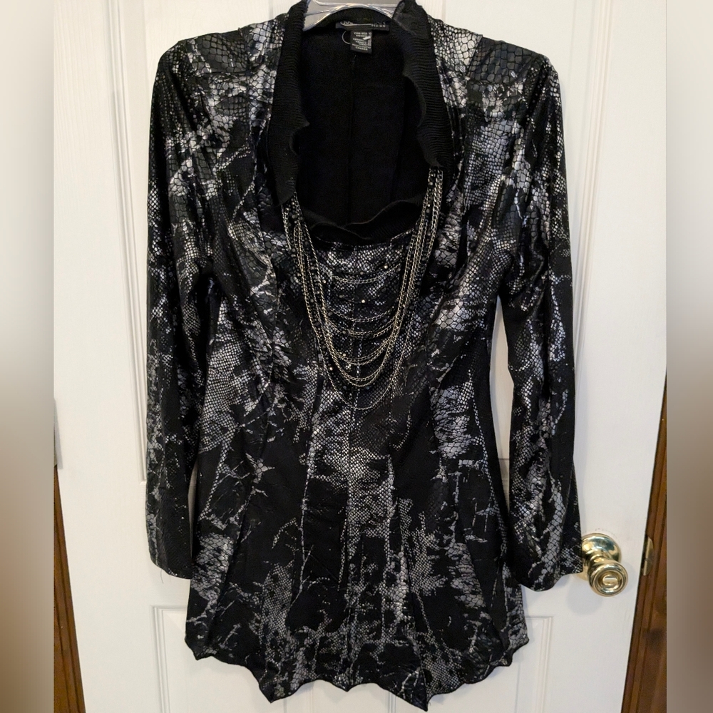 Silver Snake Skin Top